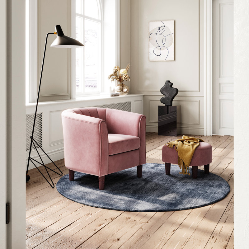 Pink barrel chair hotsell